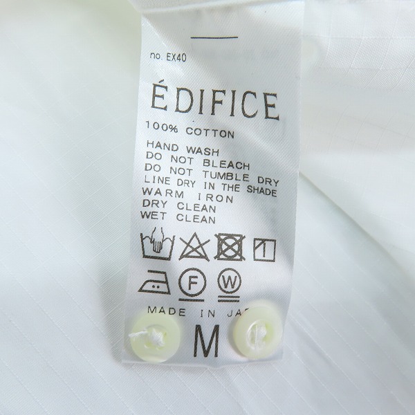 実際に弊社で買取させて頂いた【未使用】THOMAS MASON × EDIFICE/トーマスメイソン × エディフィス 無地 長袖 ボタンシャツ/Mの画像 3枚目