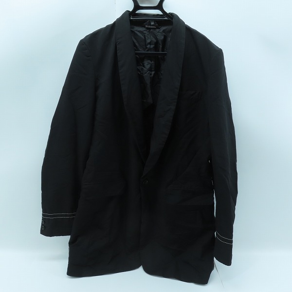 実際に弊社で買取させて頂いたBLACK COMME des GARCONS/ブラックコムデギャルソン ロングテーラードジャケット 1S-J009/AD2018 XL