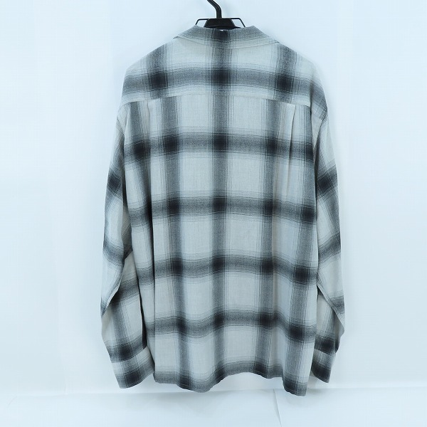 実際に弊社で買取させて頂いたWACKO MARIA/ワコマリア GUILTY PARTIES オンブレチェック 長袖 オープンカラーシャツ グレー/XLの画像 1枚目