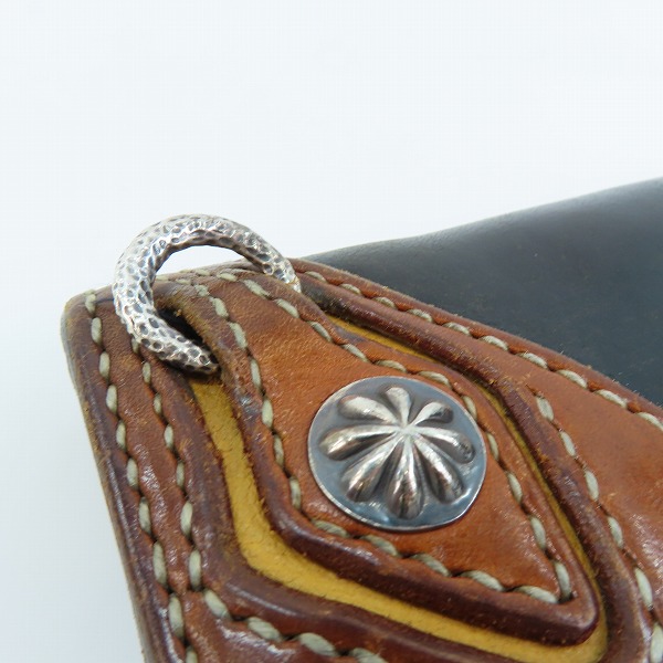 実際に弊社で買取させて頂いたTHE FLAT HEAD/フラットヘッド レザー 二つ折り長財布の画像 8枚目