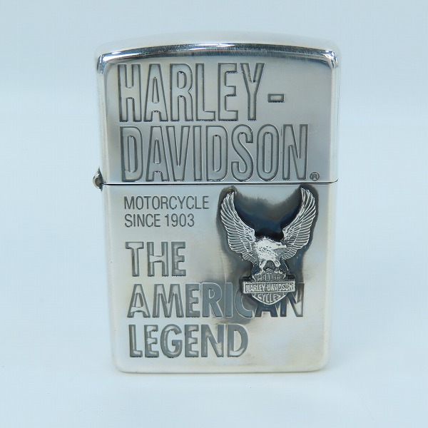 実際に弊社で買取させて頂いたZIPPO/ジッポー Harley-Davidson/ハーレーダビッドソン THE AMERICAN LEGEND ロゴ イーグルメタル貼り 1996年製