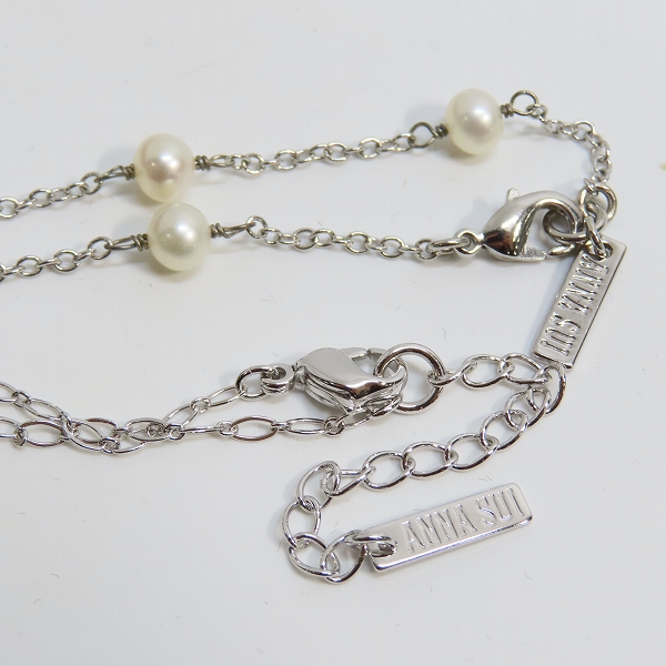 実際に弊社で買取させて頂いたANNA SUI/アナスイ ローズトップ/パール ネックレス/イヤリング/ブレスレット 4点セットの画像 4枚目