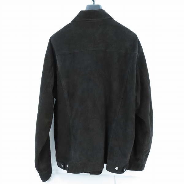 実際に弊社で買取させて頂いたWACKO MARIA/ワコマリア GUILTY PARTIES FUCK 牛革 スエードレザー 裏レオパード ジャケット ブラック/XLの画像 1枚目