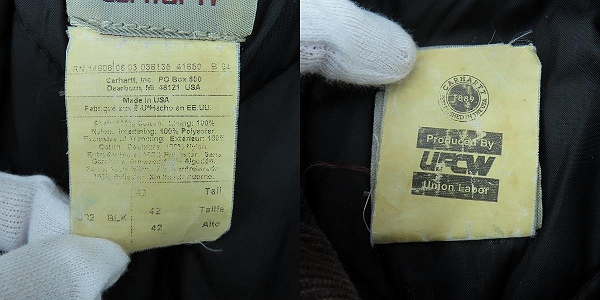 実際に弊社で買取させて頂いたCarhartt/カーハート Duck Traditional Jacket ダックトラディショナルジャケット 42の画像 4枚目