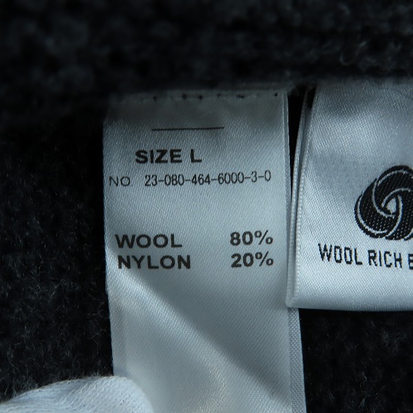 実際に弊社で買取させて頂いたJOURNAL STANDARD/ジャーナルスタンダード HAMILON LAMS WOOL ウール ニット 23-080-464-6000-3-0 /Lの画像 3枚目