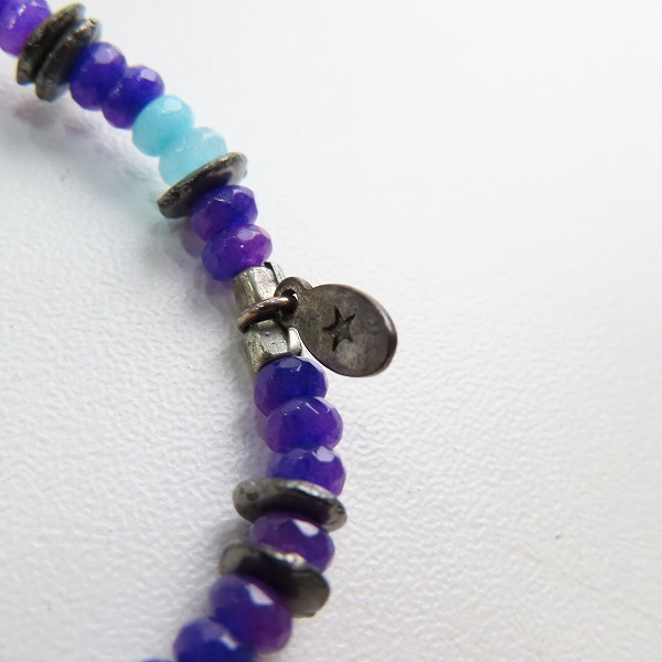 実際に弊社で買取させて頂いたAMP JAPAN/アンプジャパン ビーズ ネックレス パープル/ブルーの画像 2枚目