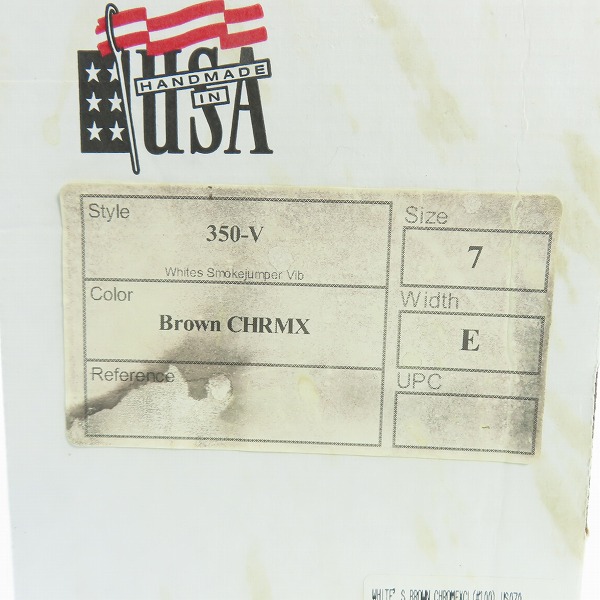 実際に弊社で買取させて頂いたWHITE S BOOTS/ホワイツブーツ Smoke Jumper/スモークジャンパー レースアップブーツ 350-V ブラウン 7Eの画像 9枚目