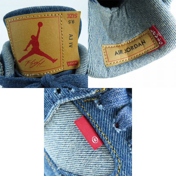 実際に弊社で買取させて頂いたNIKE×LEVI’S/ナイキ×リーバイス AIR JORDAN 4 RETRO NRG/エア ジョーダン 4 レトロ デニム AO2571-401/27.5の画像 6枚目