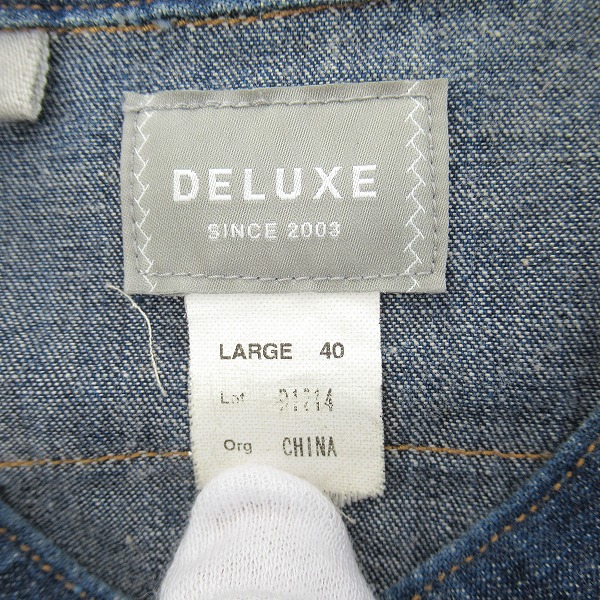 実際に弊社で買取させて頂いたDELUXE/デラックス デニム シャツ/Ｌの画像 2枚目