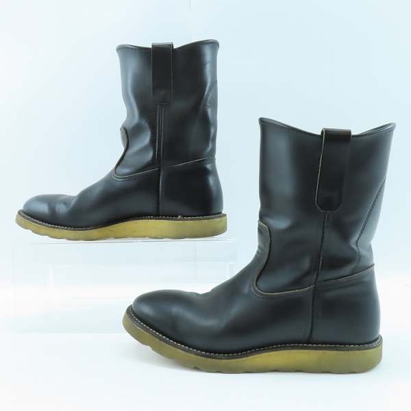 実際に弊社で買取させて頂いたRED WING/レッドウィング 羽タグ PECOS BOOTS/ペコスブーツ ブラック 8169 /7の画像 3枚目