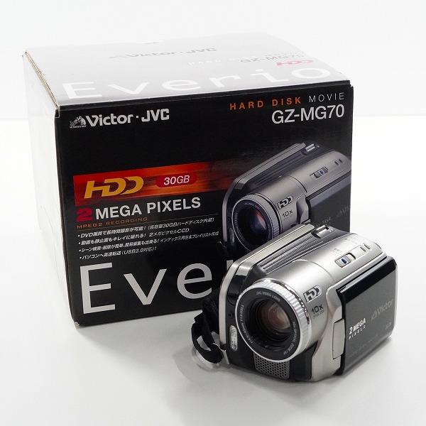 実際に弊社で買取させて頂いたVictor JVC/ビクターJVC GZ-MG70 ハードディスク ビデオカメラ 動作確認済み