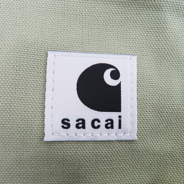 実際に弊社で買取させて頂いたSACAI × CARHARTT/サカイ×カーハート キャンバスノベルティーバッグ カーキ 24-0814Sの画像 6枚目