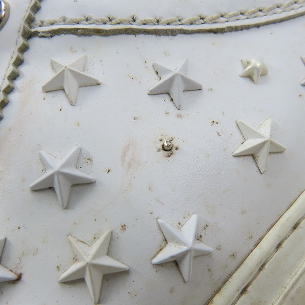 実際に弊社で買取させて頂いたJIMMY CHOO/ジミーチュウ スタッズ レザースニーカー/41の画像 7枚目