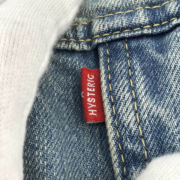 実際に弊社で買取させて頂いた【未使用】HYSTERIC GLAMOUR×skoloct/ヒステリックグラマー×スコロクト デニムジャケット 02241AB12444 /Lの画像 3枚目