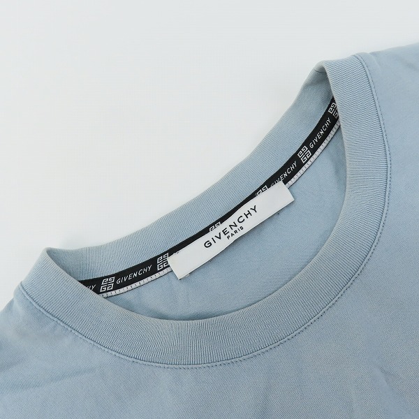 実際に弊社で買取させて頂いたGIVENCHY/ジバンシィ ヴィンテージロゴ スリムフィットクルーネック半袖Tシャツ ブルー BM70K93002/XLの画像 5枚目
