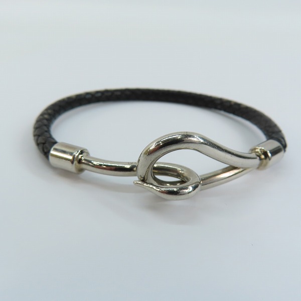 実際に弊社で買取させて頂いたHERMES/エルメス レザー ジャンボブレスレットの画像 3枚目