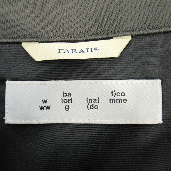 実際に弊社で買取させて頂いたFARAH/ファーラー ジップアップブルゾンジャケット/FR243M10BL01/Lの画像 2枚目