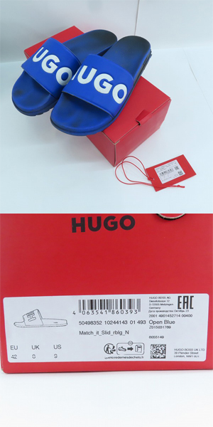 実際に弊社で買取させて頂いたHUGO BOSS/ヒューゴボス ショートパンツ/半袖 ロゴ Tシャツ/サンダル/キャップ 4点セットの画像 9枚目