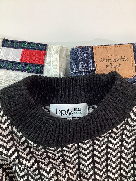 実際に弊社で買取させて頂いた【おまとめ/未使用含む】トミージーンズ/ナノユニバース/アバクロンビー＆フィッチ 等 デニムパンツ/ニット/長袖シャツ 他の画像 1枚目