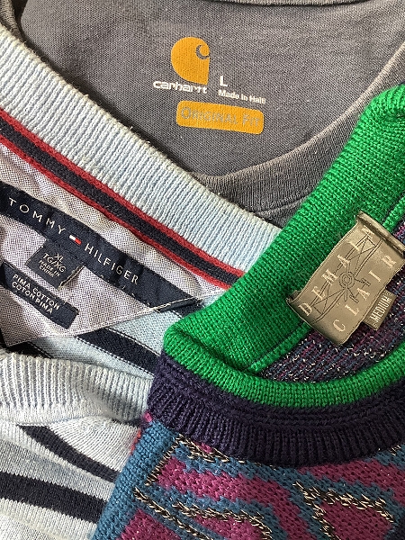 実際に弊社で買取させて頂いた【おまとめ】ドゥマンクレール/カーハート/トミーヒルフィガー 等 長袖ニット/半袖Tシャツ 他の画像 1枚目