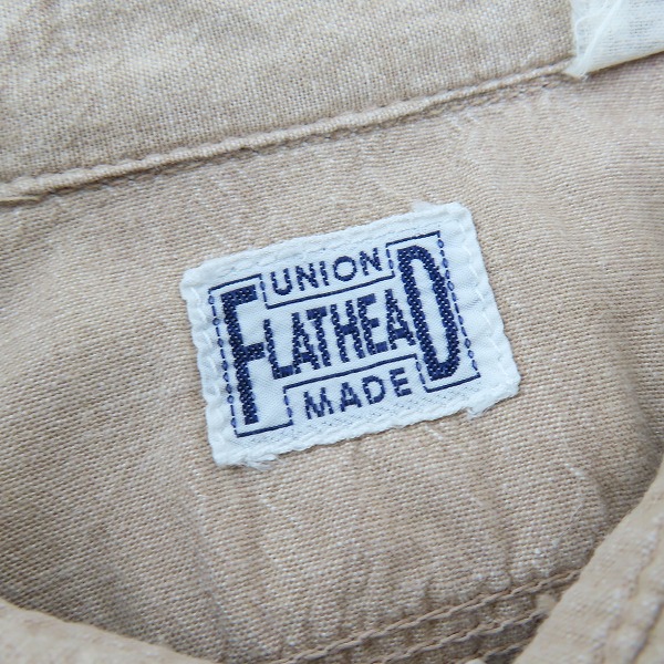 実際に弊社で買取させて頂いたTHE FLAT HEAD/フラットヘッド シャンブレー 長袖 シャツ 7006W/42の画像 2枚目