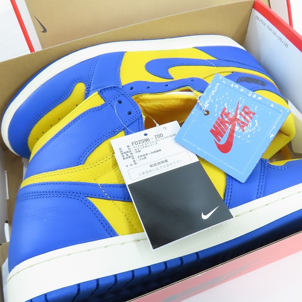 実際に弊社で買取させて頂いた【未使用】NIKE/ナイキ WMNS AIR JORDAN 1 RETRO HIGH OG/エアジョーダン 1 レトロ ハイ リバースレイニー FD2596-700/29の画像 8枚目