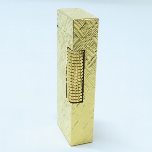 実際に弊社で買取させて頂いたdunhill/ダンヒル ガスライター サイドローラー クロスライン ゴールドの画像 3枚目