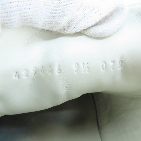 実際に弊社で買取させて頂いたGUCCI/グッチ エース シェリーライン エンブロイダリー レザースニーカー 429446/9.5の画像 5枚目