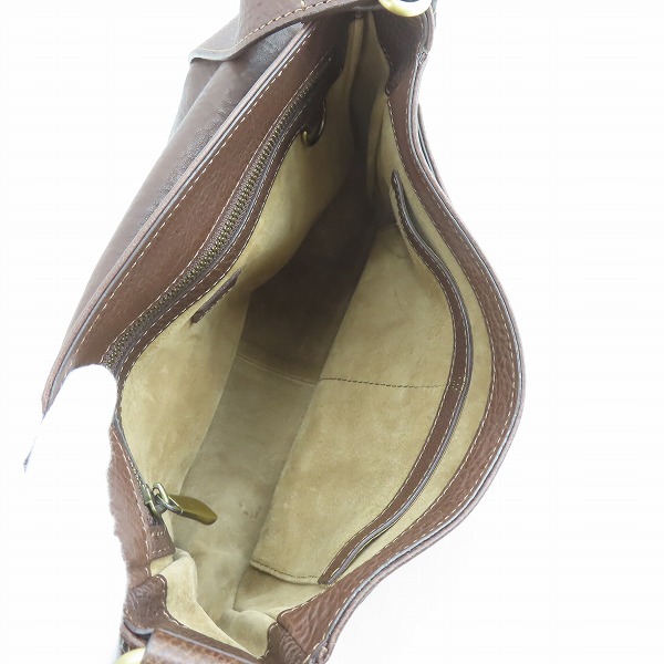 実際に弊社で買取させて頂いた土屋鞄製造所/ツチヤカバン トーンオイルヌメ ショルダーバッグ ダークブラウンの画像 3枚目
