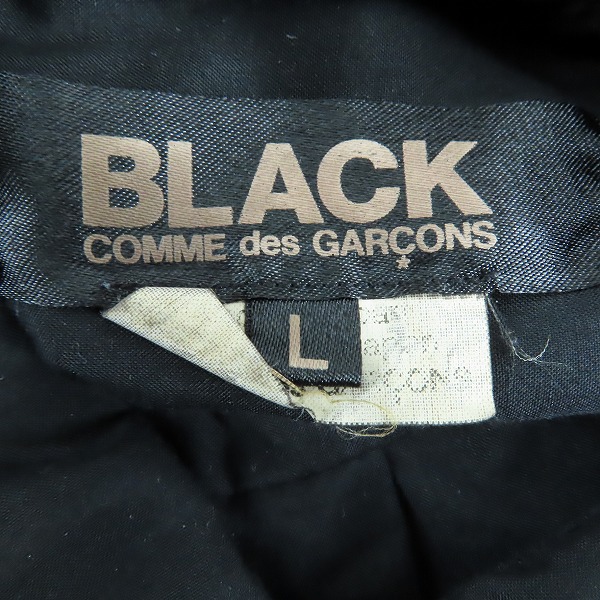 実際に弊社で買取させて頂いたBLACK COMME des GARCONS/ブラックコムデギャルソン AD2015 長袖 レイヤード シャツ 1P-B013/Lの画像 2枚目