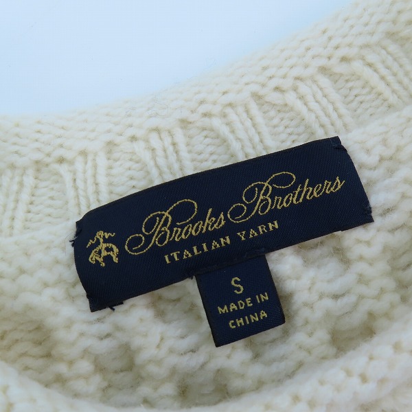 実際に弊社で買取させて頂いたBROOKS BROTHERS/ブルックスブラザーズ ウールケーブルニット/Sの画像 2枚目