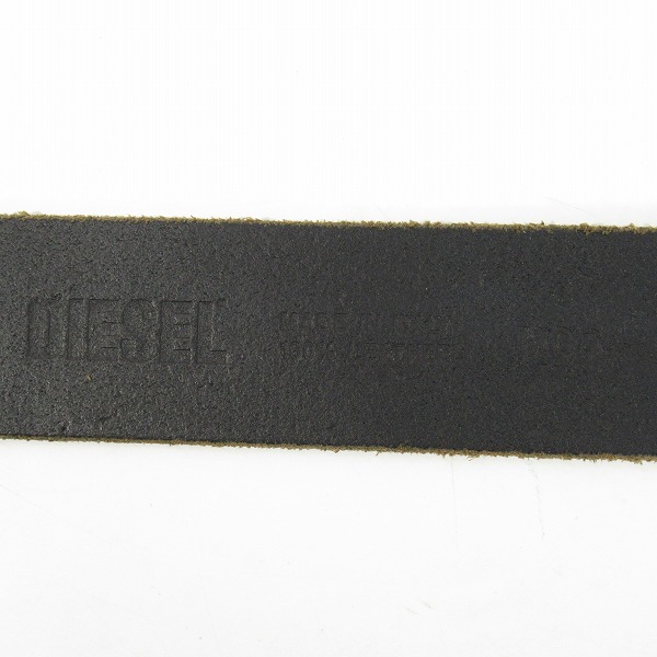 実際に弊社で買取させて頂いたDIESEL/ディーゼル スタッズ チェーン装飾 レザーベルト 90の画像 5枚目