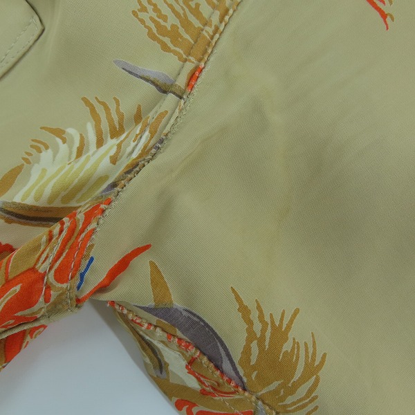 実際に弊社で買取させて頂いたTHE FLAT HEAD/フラットヘッド Palms パームツリー アロハシャツ ヤシの木柄/Mの画像 6枚目