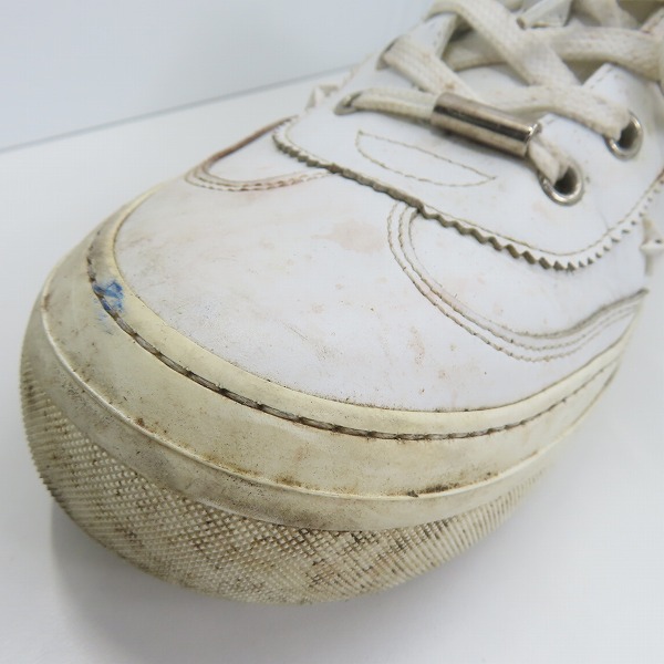 実際に弊社で買取させて頂いたJIMMY CHOO/ジミーチュウ スタッズ レザースニーカー/41の画像 8枚目