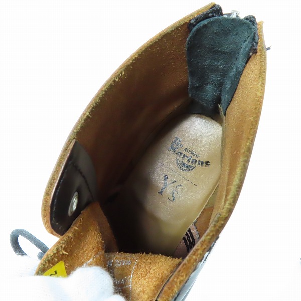 実際に弊社で買取させて頂いたDr.Martens×Y's/ドクターマーチン×ワイズ ヨウジヤマモト Y's 101 6ホール バックジップ ブーツ  28025001/UK5の画像 4枚目