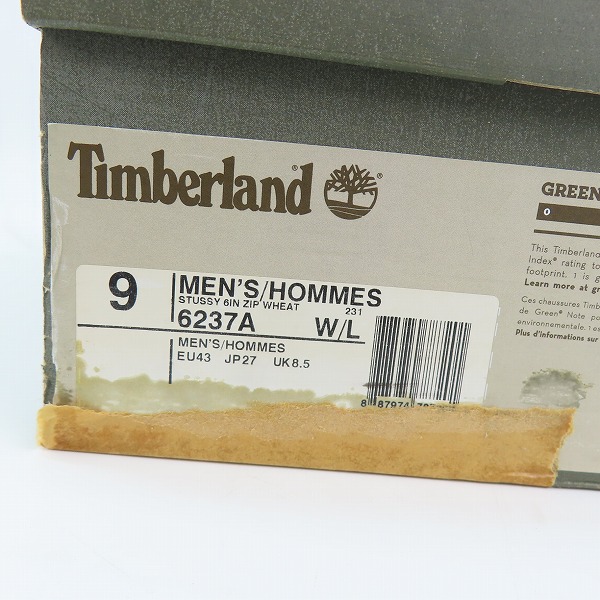 実際に弊社で買取させて頂いたTimberland×STUSSY/ティンバーランド×ステューシー 6INCH PREMIUM BOOTS 6237A  9Wの画像 8枚目