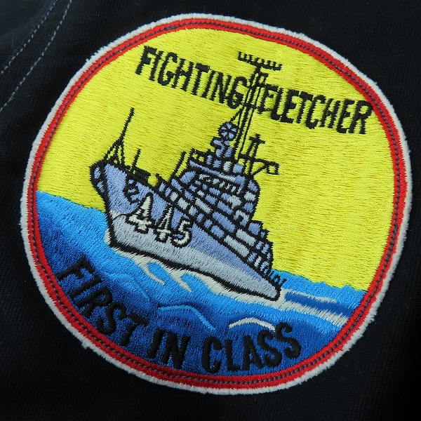 実際に弊社で買取させて頂いたBUZZ RICKSON'S/バズリクソンズ フライトジャケット N-1 NAVY “NAVY DEPARTMENT” DD-445 USS FLETCHER No.BR14438/38の画像 7枚目