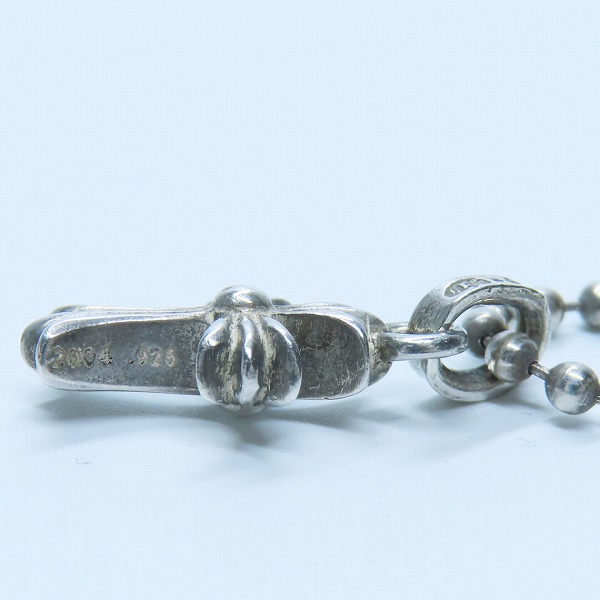 実際に弊社で買取させて頂いた【原本/インボイス】CHROME HEARTS/クロムハーツ CRS BBY FAT/CHクロス ベビーファットチャーム ボールチェーン付きの画像 4枚目