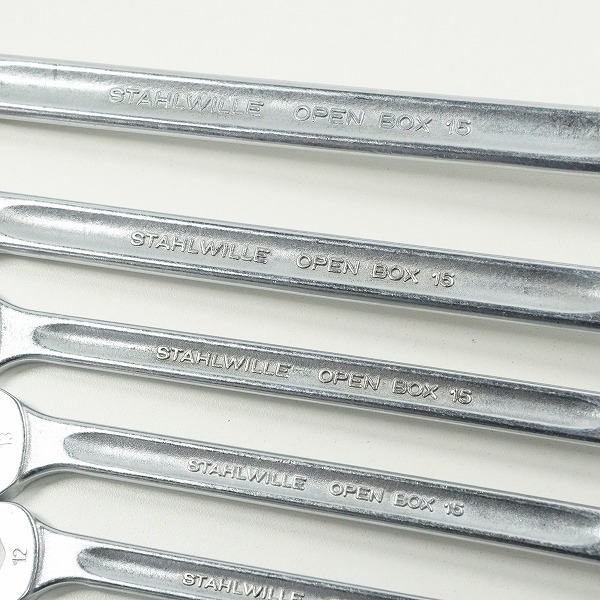 実際に弊社で買取させて頂いたSTAHLWILLE/スタビレー OPEN BOX 15 コンビネーションレンチ 8点セットの画像 4枚目