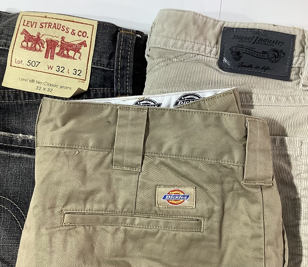 実際に弊社で買取させて頂いた【おまとめ】ディーゼル/リーバイス/ディッキーズ 等 デニムパンツ/コーデュロイパンツ 他の画像 1枚目