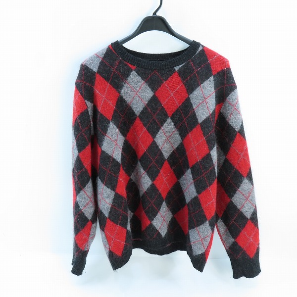 実際に弊社で買取させて頂いたRATS/ラッツ ARGYLE MOHAIR CREW NECK KNIT/アーガイル モヘヤ クルーネック ニット 23RN-1109/XXL