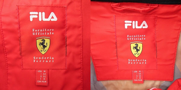 実際に弊社で買取させて頂いたFILA/フィラ Ferrari/フェラーリ Formula1/F1 ライナー付き ジャケット /Mの画像 2枚目