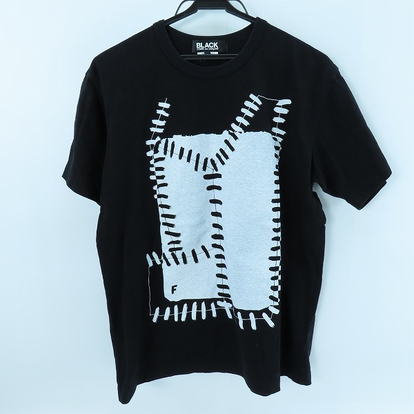 実際に弊社で買取させて頂いたBLACK COMME des GARCONS/ブラックコムデギャルソン プリントTシャツ 1R-T002/AD2016 XL