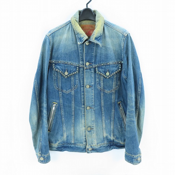 実際に弊社で買取させて頂いたHYSTERIC GLAMOUR/ヒステリックグラマー スタッズ デニムジャケット 0201AB08/L 