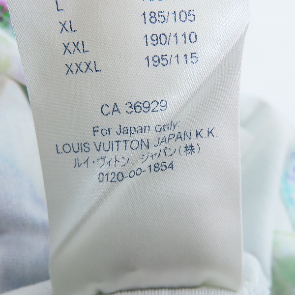 実際に弊社で買取させて頂いた【JPタグ】LOUIS VUITTON ヴァージルアブロー 20SS プリントエンブロイダリーフラワー RM201 NPG HIY96W 半袖Tシャツ/XLの画像 5枚目
