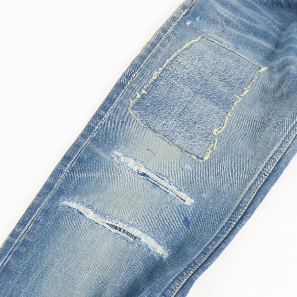 実際に弊社で買取させて頂いたvisvim/ビズビム 18AW SOCIAL SCULPTURE DENIM 03 DAMAGED-14/ 03D14 パッチワーク デニムパンツ リペア加工 W32/L30の画像 7枚目