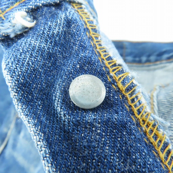 実際に弊社で買取させて頂いたLevis/リーバイス 501 66前期 刻印6/点々 スモールe バックポケットシングル ヴィンテージ デニムパンツ/W29L32の画像 7枚目