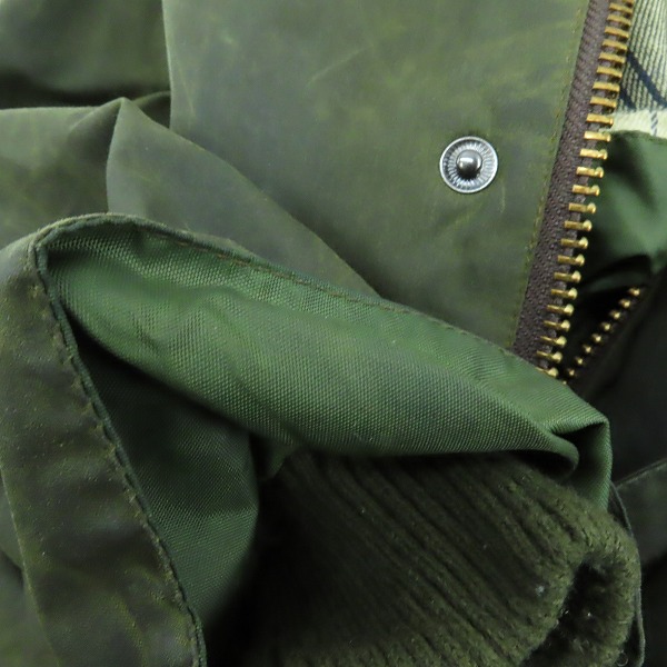実際に弊社で買取させて頂いた【難有】BARBOUR/バブアー BEDALE JACKET A320 ビデイル オイルドジャケット C40/102cmの画像 8枚目