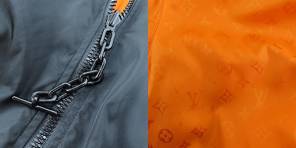 実際に弊社で買取させて頂いたLouis Vuitton/ルイヴィトン 22AW モノグラム総柄 ma-1型 リバーシブル ブルゾン RM222Q J32 HNB56W/50の画像 6枚目