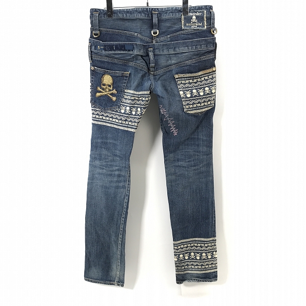 実際に弊社で買取させて頂いたmastermind JAPAN/マスターマインドジャパン 12AW neworder期 ダブルウエスト ジャガードデニムパンツ LMB2-PA06-02-D/1の画像 1枚目